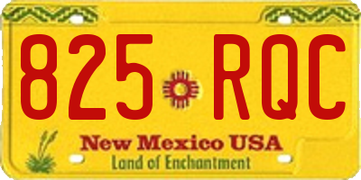 NM license plate 825RQC