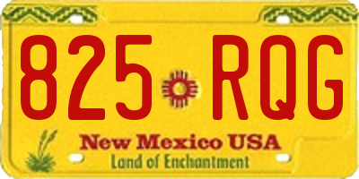 NM license plate 825RQG