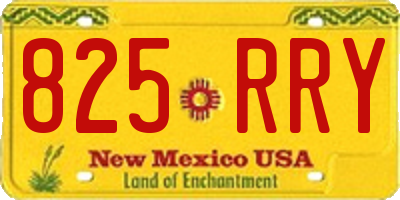 NM license plate 825RRY