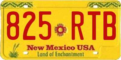 NM license plate 825RTB