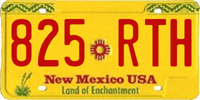 NM license plate 825RTH