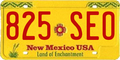 NM license plate 825SEO