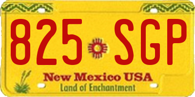 NM license plate 825SGP