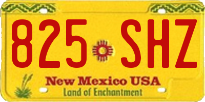 NM license plate 825SHZ