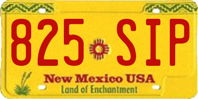 NM license plate 825SIP