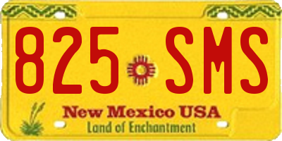 NM license plate 825SMS