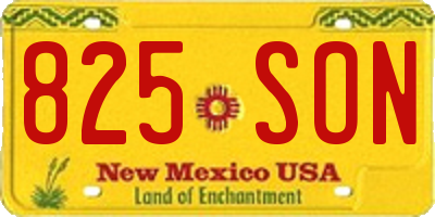 NM license plate 825SON
