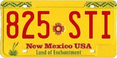 NM license plate 825STI