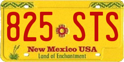 NM license plate 825STS