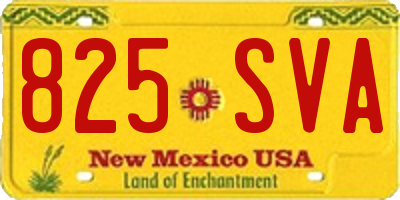 NM license plate 825SVA