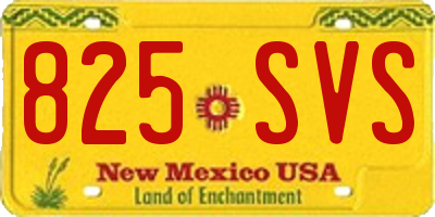 NM license plate 825SVS