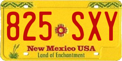 NM license plate 825SXY