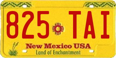 NM license plate 825TAI