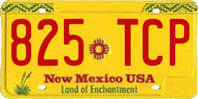 NM license plate 825TCP