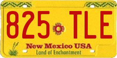 NM license plate 825TLE