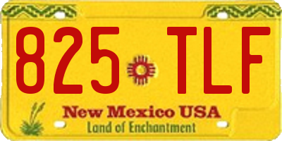 NM license plate 825TLF