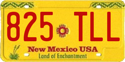 NM license plate 825TLL
