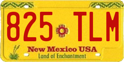 NM license plate 825TLM