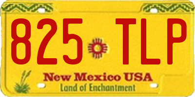 NM license plate 825TLP