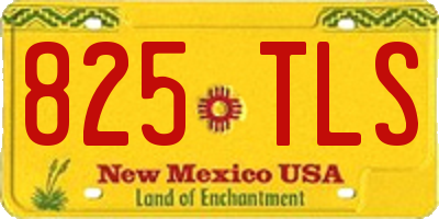 NM license plate 825TLS