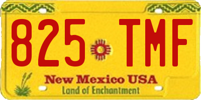 NM license plate 825TMF