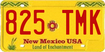 NM license plate 825TMK