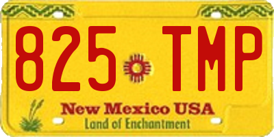 NM license plate 825TMP