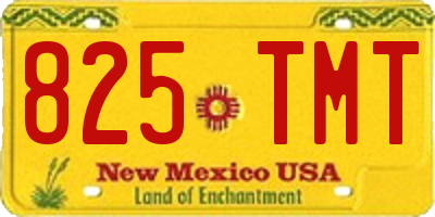 NM license plate 825TMT