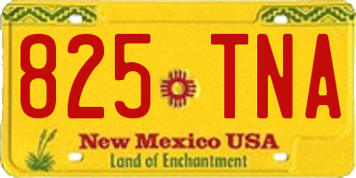 NM license plate 825TNA