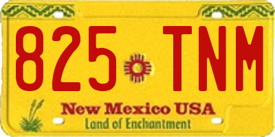 NM license plate 825TNM