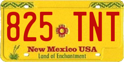 NM license plate 825TNT