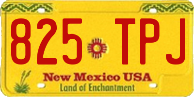 NM license plate 825TPJ