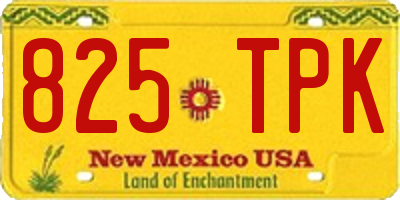 NM license plate 825TPK
