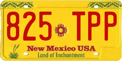 NM license plate 825TPP