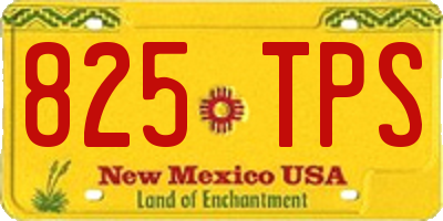 NM license plate 825TPS