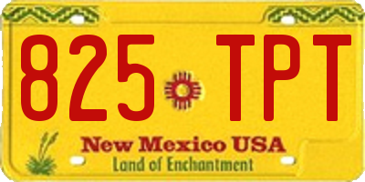 NM license plate 825TPT