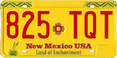 NM license plate 825TQT