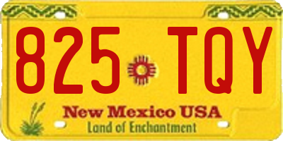 NM license plate 825TQY