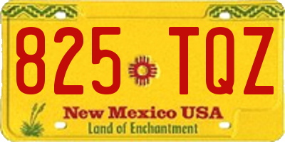 NM license plate 825TQZ