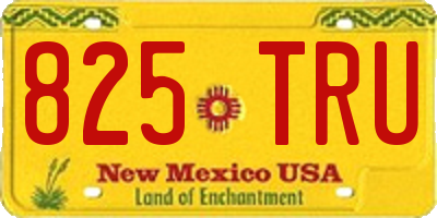 NM license plate 825TRU