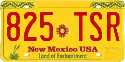 NM license plate 825TSR