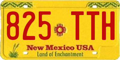 NM license plate 825TTH
