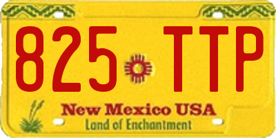 NM license plate 825TTP