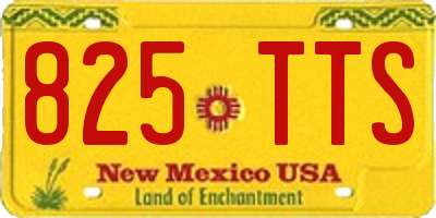 NM license plate 825TTS