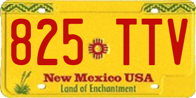 NM license plate 825TTV