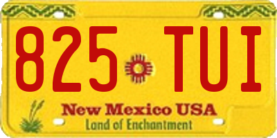 NM license plate 825TUI