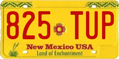 NM license plate 825TUP