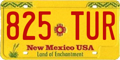NM license plate 825TUR