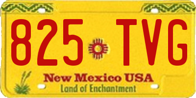 NM license plate 825TVG