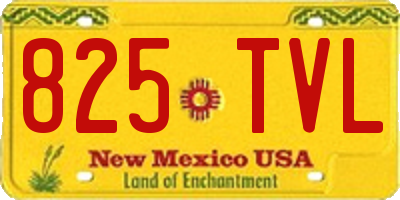 NM license plate 825TVL